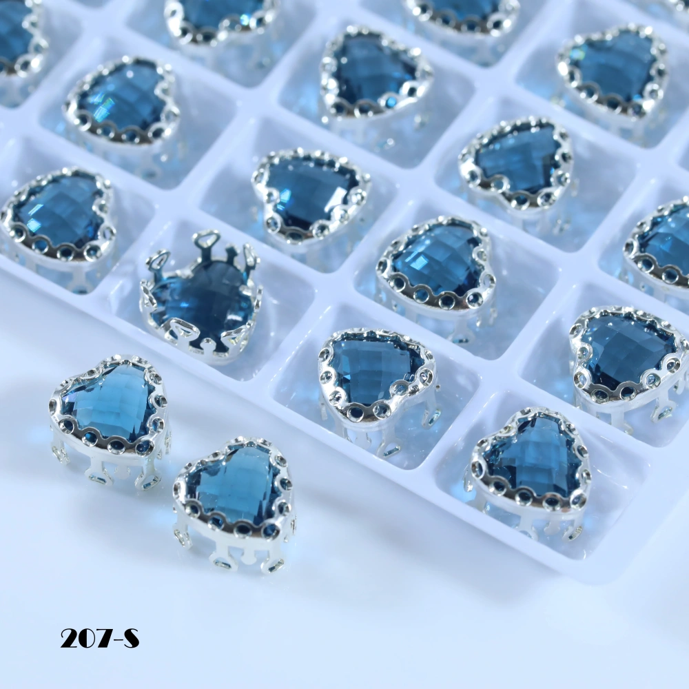 Sparkling Bird Nest Claw Rhinestones Maxi Heart Clear Double Mesh Prong Crystal Bags Shoes Wedding Dress Handmade Craft Supplies