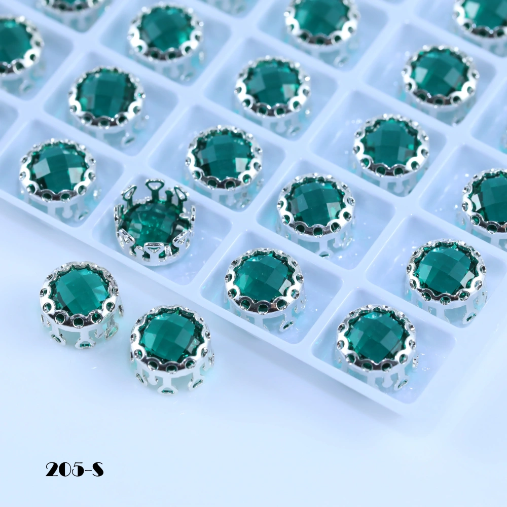 Double Mesh Prong Crystal Shiny Round Bird Nest Claw Rhinestones Beads For Bags Shoes Garment DressDIY Craft Decor Accessories