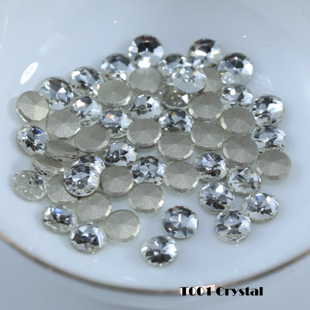 Round Flat Back Bevel Edge Plus Rhinestone Sparkling Crystal DIY Accessories Handcraft Supplies For Nail Art Bags Wedding Dress