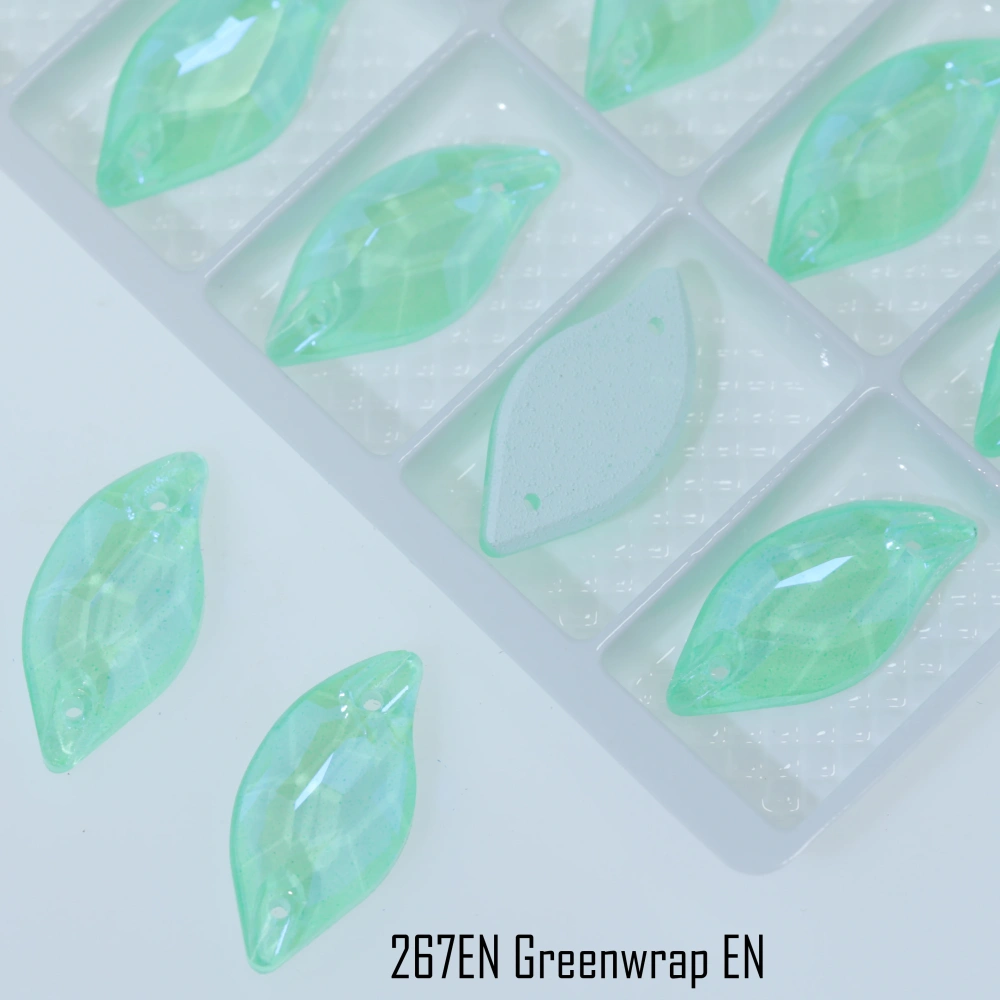 Diamond Leaf  Sew-on Stone AM EN Series Luminous Crystal Rhinestones DIY Craft Accessories For Shoes Bags Wedding Dress Clothing