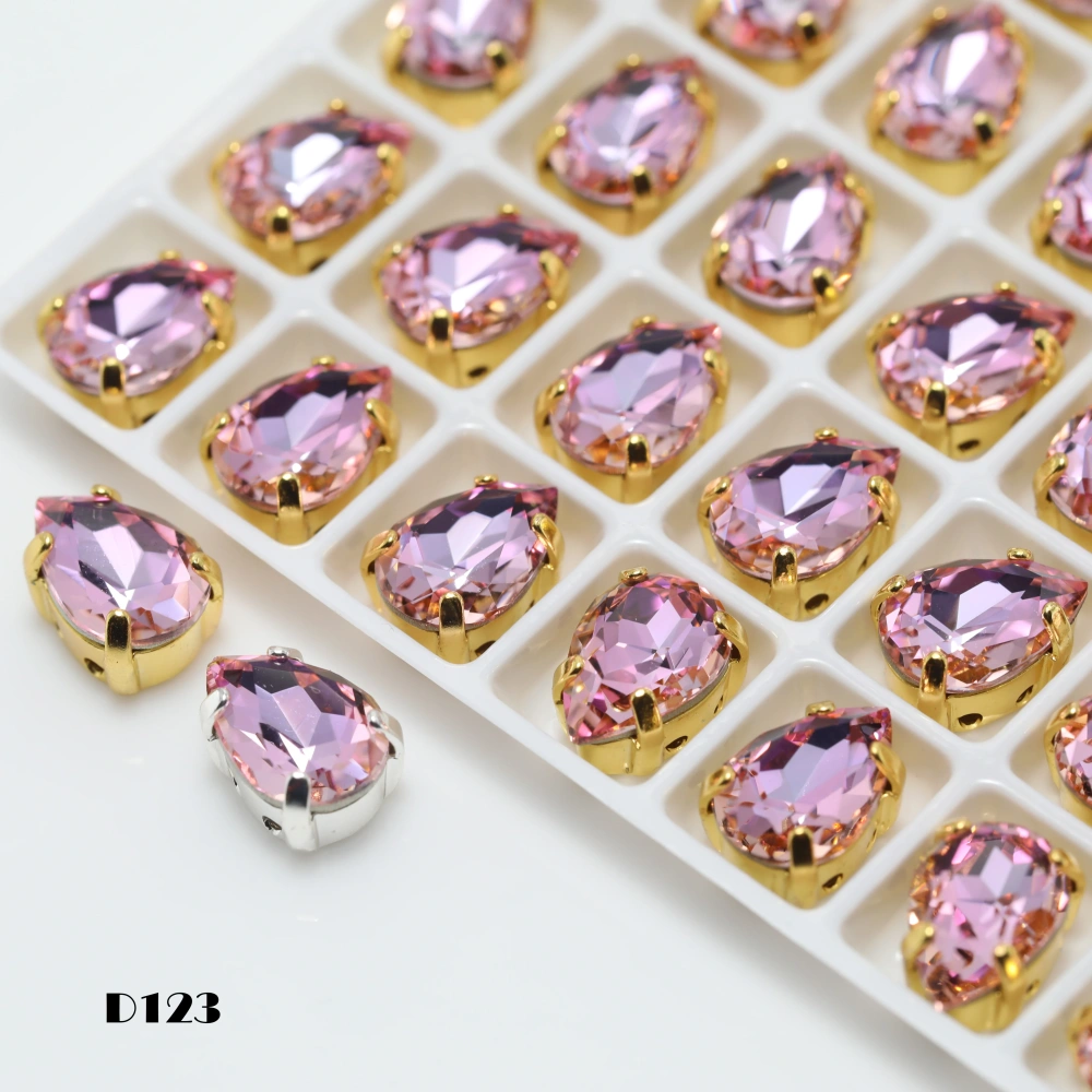 Sparkling Crystal Peach Apricot Bloom Series 4320 Drop Pointed Back Claw Rhinestones DIY Bags Shoes Wedding Dress Craft Supplies