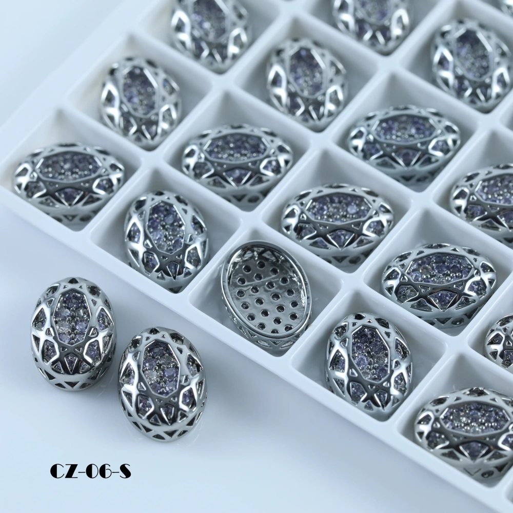 Sparkling Crystal Cube Series Oval Claw Rhinestones Drill DIY Accessories For Bags Shoes Wedding Dress Handmade Craft Supplies