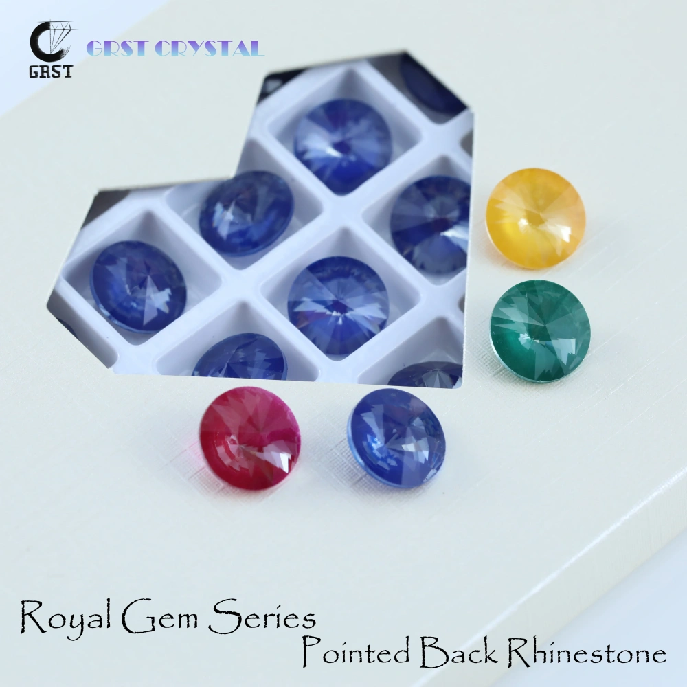Rivoli Pointed Back Fancy Stones Sew-on Bright Crystal Royal Gem Series Rhinestones Bags Shoes Wedding Dress DIY Craft Supplies