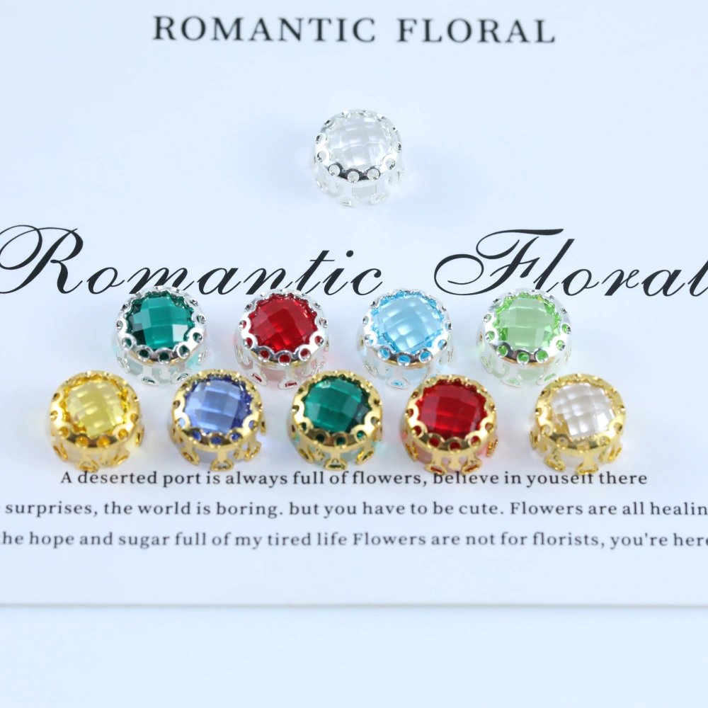 Double Mesh Prong Crystal Shiny Round Bird Nest Claw Rhinestones Beads For Bags Shoes Garment DressDIY Craft Decor Accessories