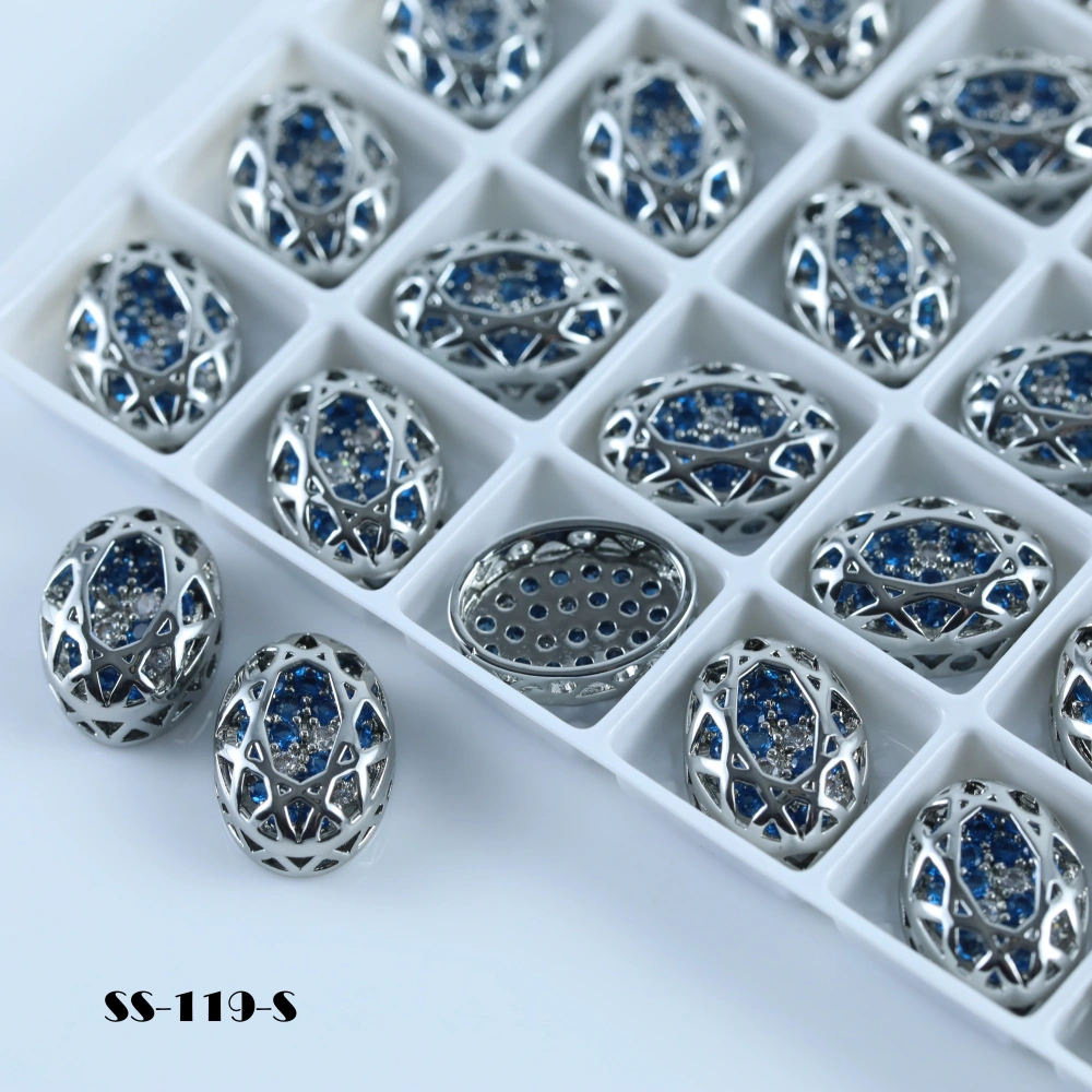 Sparkling Crystal Cube Series Oval Claw Rhinestones Drill DIY Accessories For Bags Shoes Wedding Dress Handmade Craft Supplies
