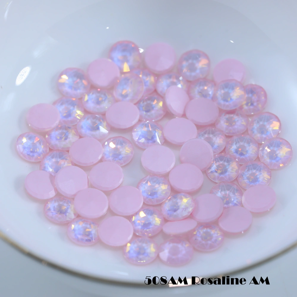 Round Flat Back Bevel Edge Plus Rhinestone Sparkling Crystal DIY Accessories Handcraft Supplies For Nail Art Bags Wedding Dress