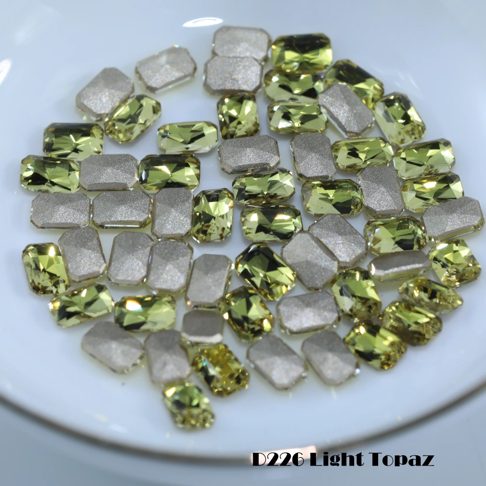 Shiny Crystal Fancy Stones Cushion Octagon Flat Back Bevel Edge Plus Rhinestones For Nail Art Bags Wedding Dress DIY Handcraft