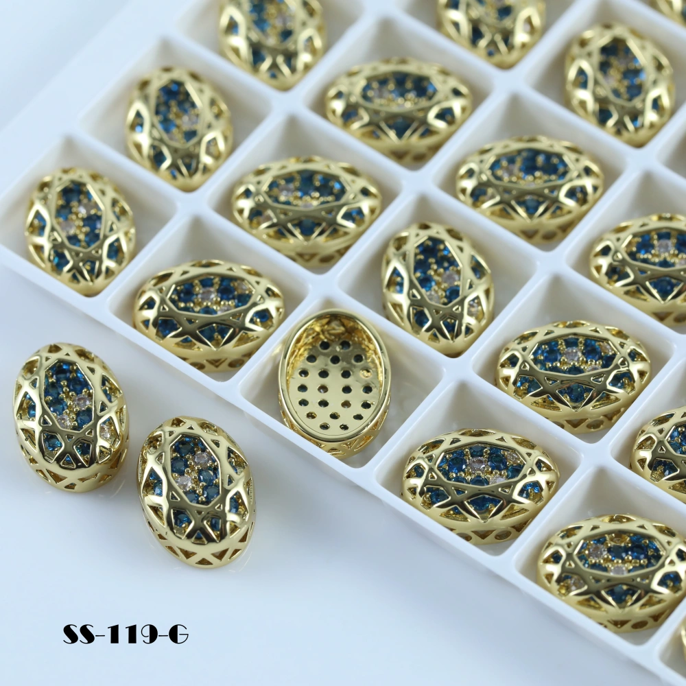 Sparkling Crystal Cube Series Oval Claw Rhinestones Drill DIY Accessories For Bags Shoes Wedding Dress Handmade Craft Supplies