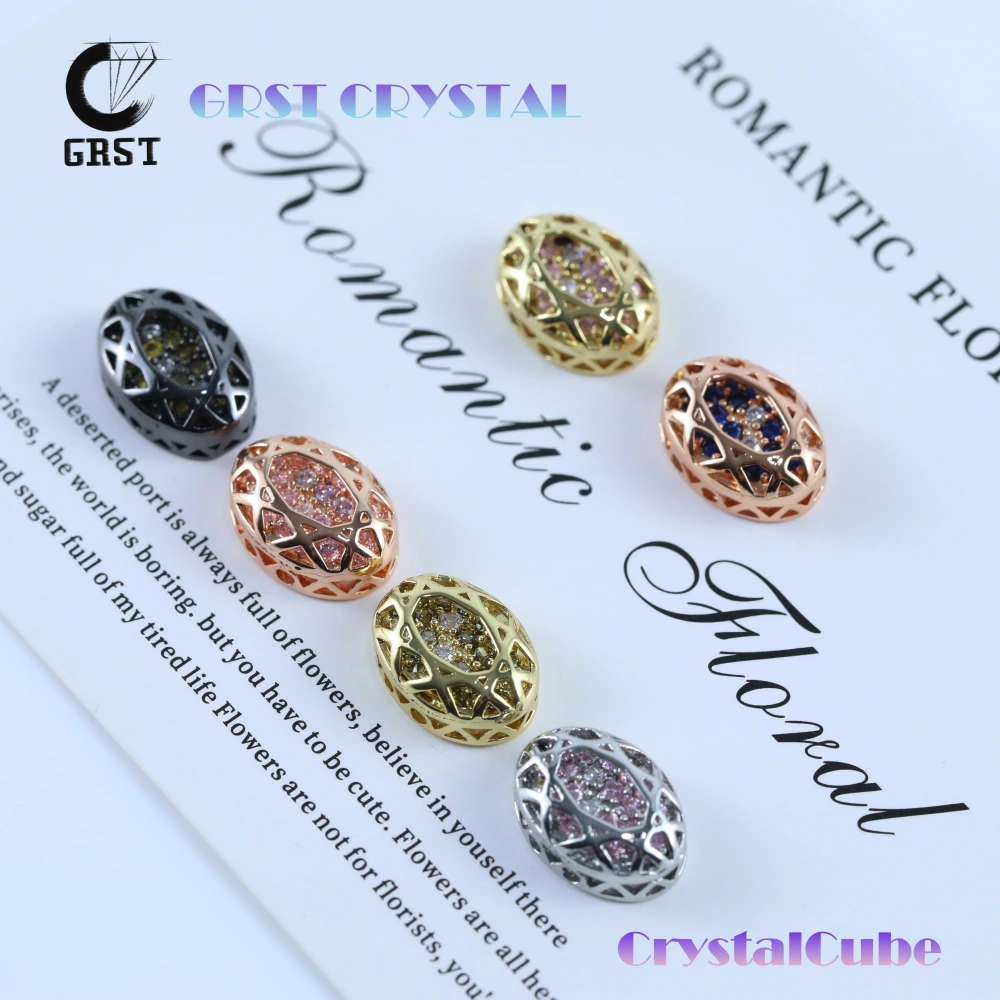 Sparkling Crystal Cube Series Oval Claw Rhinestones Drill DIY Accessories For Bags Shoes Wedding Dress Handmade Craft Supplies