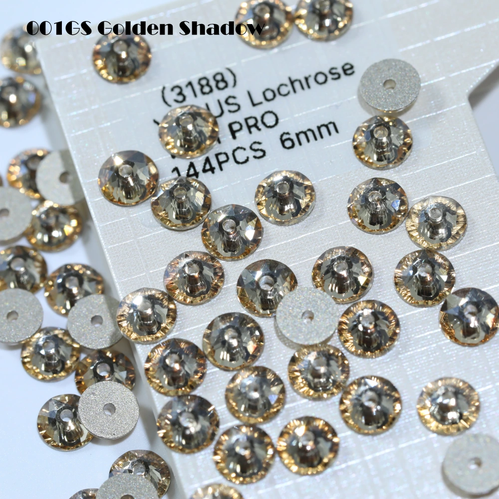 2088 XIRIUS Lochrose not Hotfix Rhinestones 1440Pcs Glass Crystal Normal Color Sewing Shiny Sew-on Stone Cloth DIY Wedding Dress