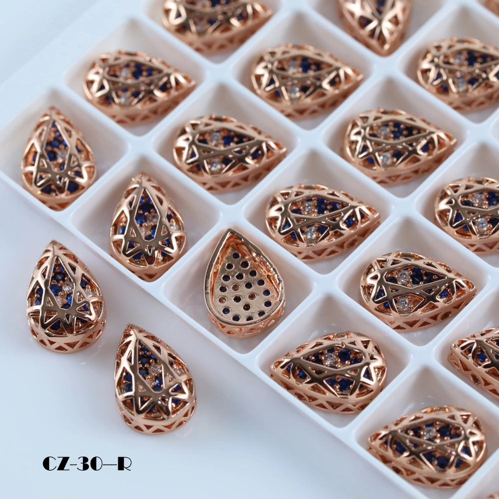 Drop Shaped Claw Rhinestones Drill Cube Series Sparkling Crystal For DIY Bags Shoes Wedding Dress Garmen Handmade Craft Supplies