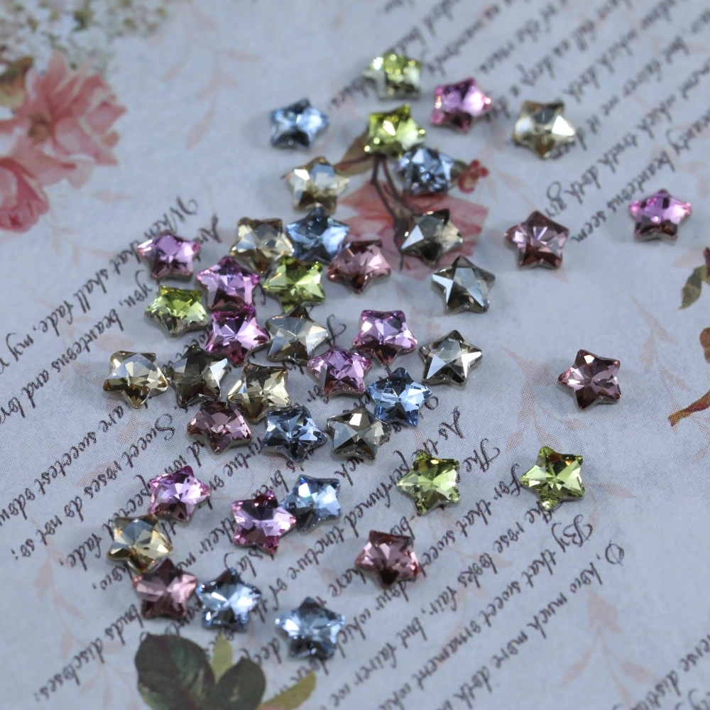 Shiny Crystal Stone Star Flat Back Bevel Edge Plus Rhinestones For Nail Art Bag Wedding Dress DIY Accessories Handcraft Supplies