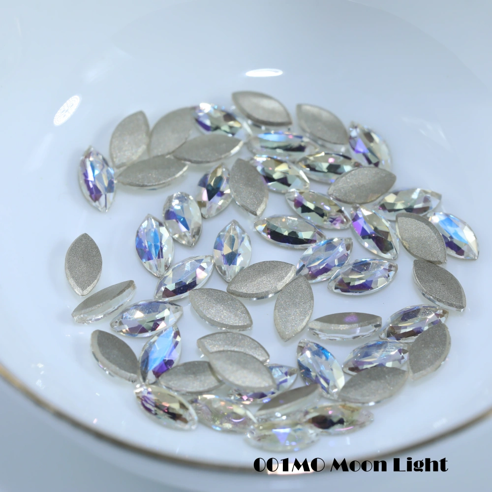 Nevette Flat Back Bevel Edge Plus Rhinestones Shiny Crystal Fancy Stones DIY Handcraft Supplies For Nail Art Bags Wedding Dress