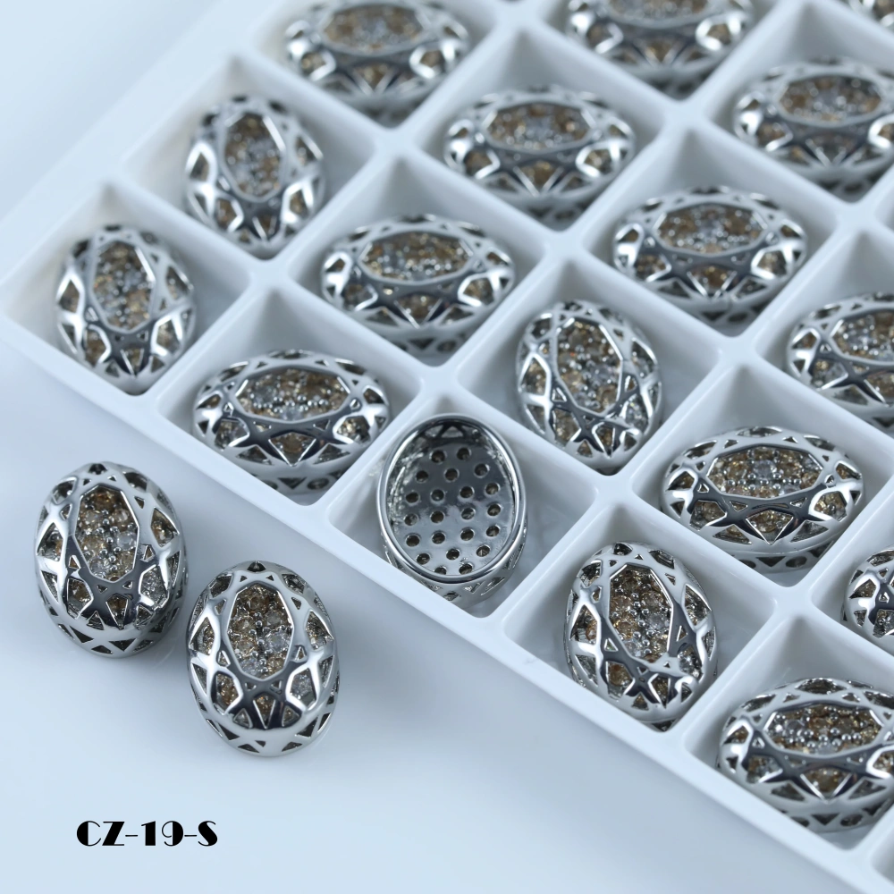 Sparkling Crystal Cube Series Oval Claw Rhinestones Drill DIY Accessories For Bags Shoes Wedding Dress Handmade Craft Supplies