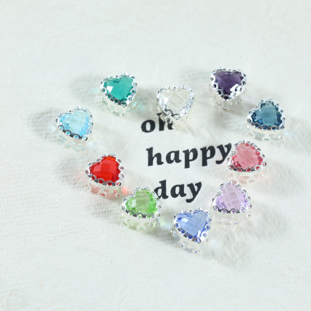 Sparkling Bird Nest Claw Rhinestones Maxi Heart Clear Double Mesh Prong Crystal Bags Shoes Wedding Dress Handmade Craft Supplies