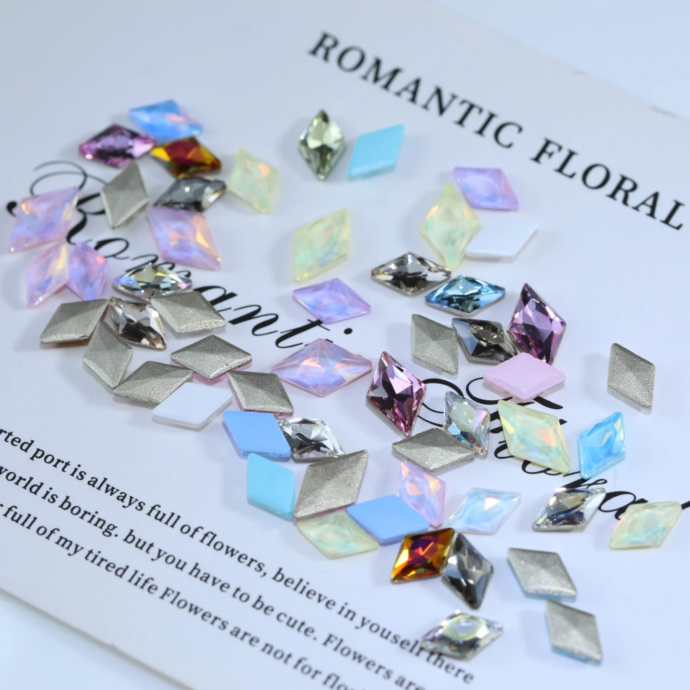 Rhombus Flat Back Bevel Edge Plus Series Rhinestones Shiny Crystal Nail Art Bags Wedding Dress DIY Handcraft Decoration Supplies