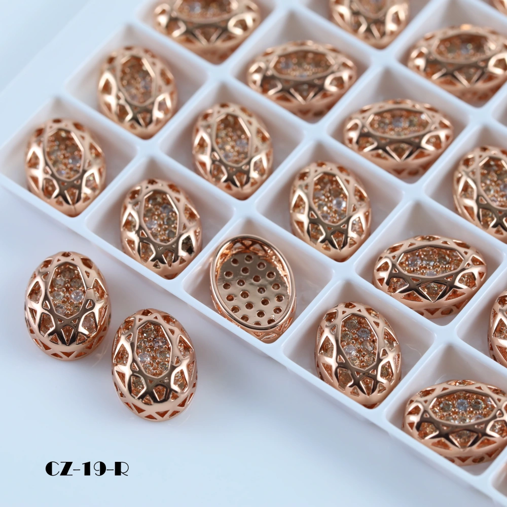 Sparkling Crystal Cube Series Oval Claw Rhinestones Drill DIY Accessories For Bags Shoes Wedding Dress Handmade Craft Supplies