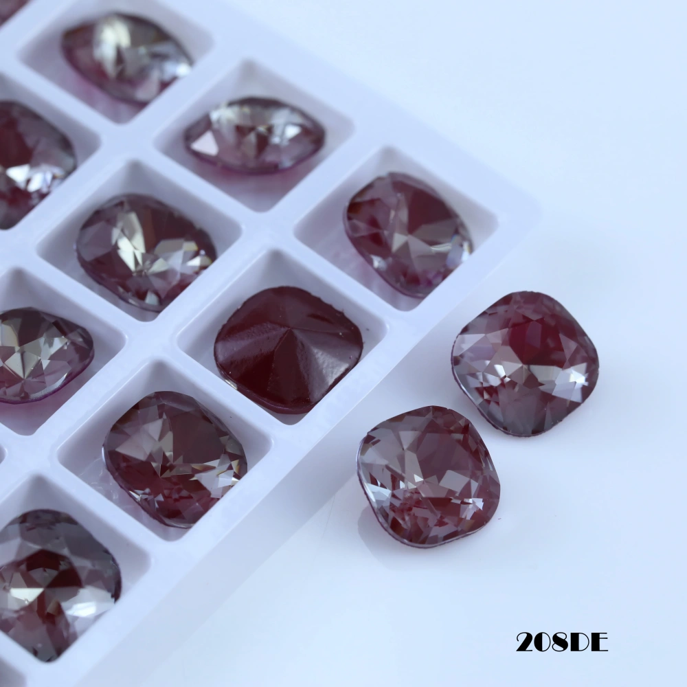 Cushion Pointed Back Stones Sparkling Crystal Sew On Royal Gem Series Rhinestones For Craft Ornament Supplies Bags Shoes Wedding