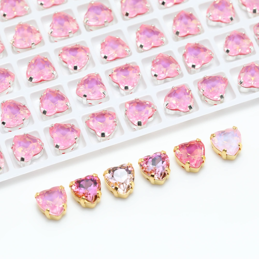 Brilliant Crystal 4827 Maxi Heart Pointed Back Claw Rhinestones Peach Apricot Bloom Series DIY Bags Shoes Wedding Dress Supplies
