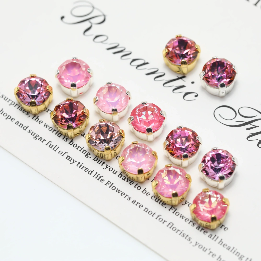 Shiny Crystal Peach Apricot Bloom Series Xirius Chaton Pointed Back Claw Rhinestones For DIY Bags Shoes Wedding Dress  Supplies