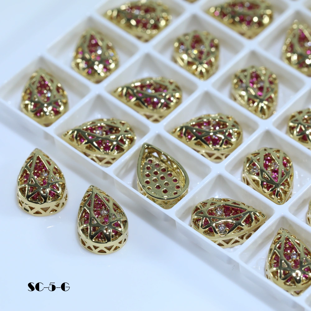 Drop Shaped Claw Rhinestones Drill Cube Series Sparkling Crystal For DIY Bags Shoes Wedding Dress Garmen Handmade Craft Supplies