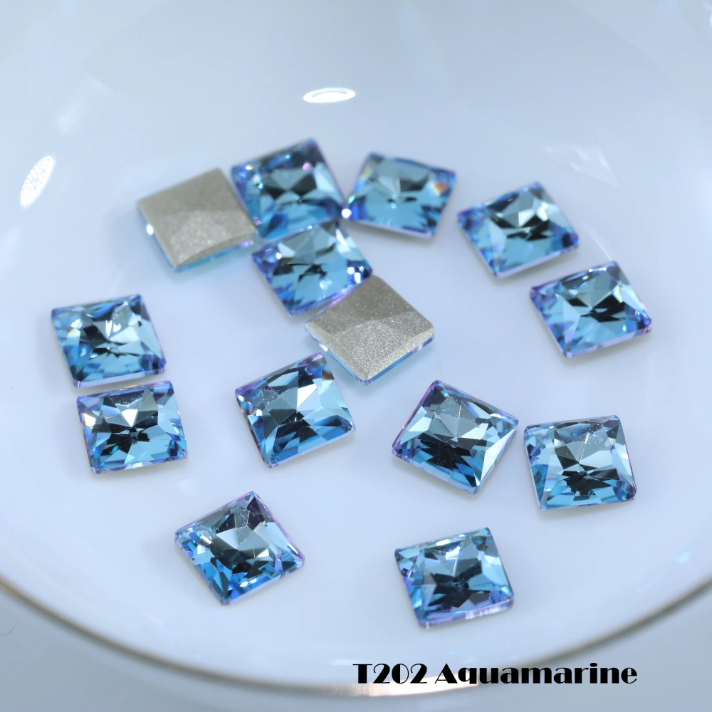 Princes Square Flat Back Bevel Edge Plus Rhinestones Sparkling Crystal Fancy Stones For Nail Art Bags Wedding Dress DIY Supplies