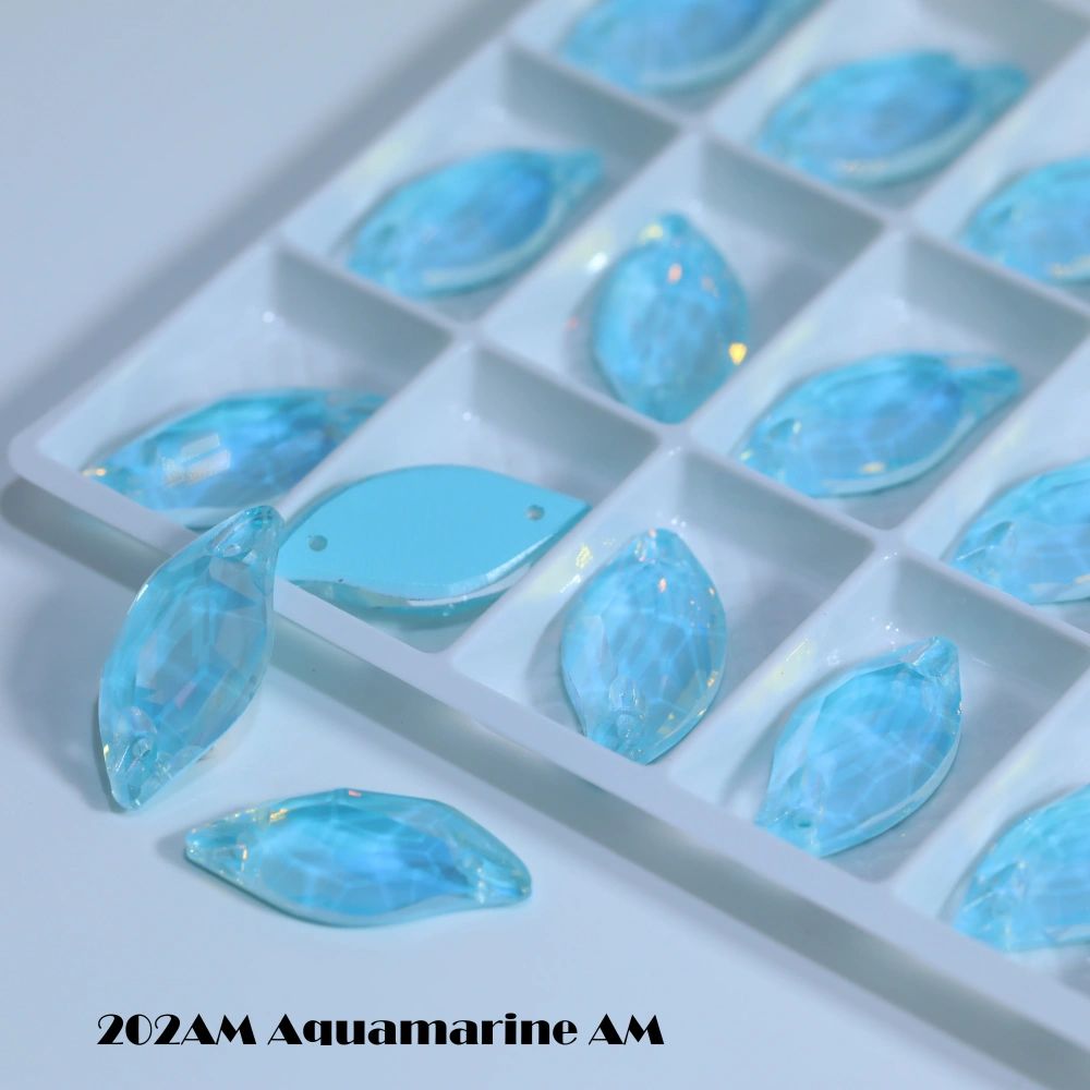 Diamond Leaf  Sew-on Stone AM EN Series Luminous Crystal Rhinestones DIY Craft Accessories For Shoes Bags Wedding Dress Clothing