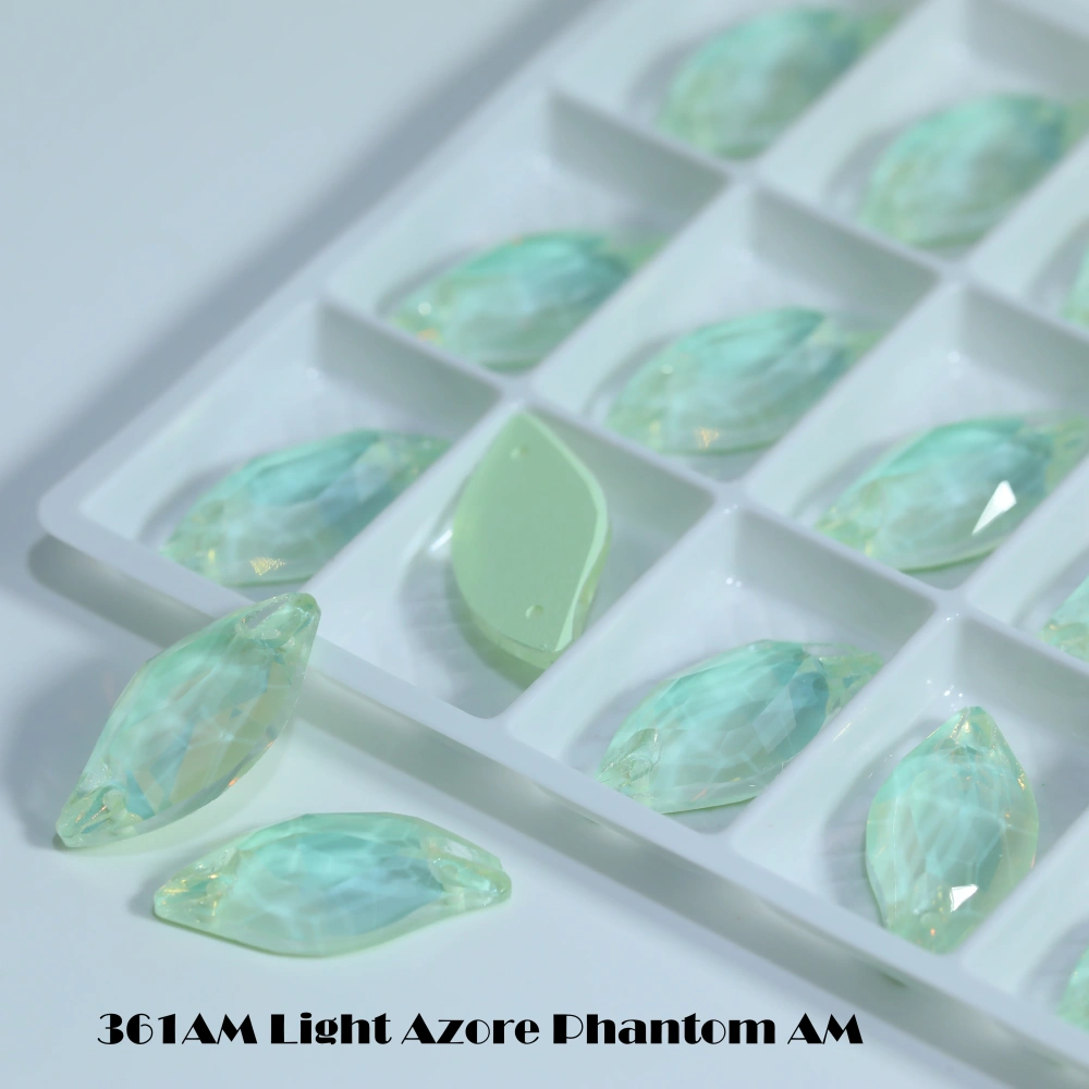 Diamond Leaf  Sew-on Stone AM EN Series Luminous Crystal Rhinestones DIY Craft Accessories For Shoes Bags Wedding Dress Clothing