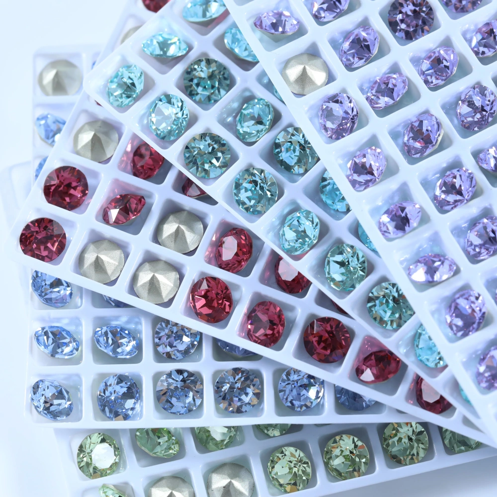 Pointed Bottom PRO Sew-on Rhinestones Shiny Crystal Beads DIY Accessories Bags Shoes Garment Dress Phone Case Craft Decoration