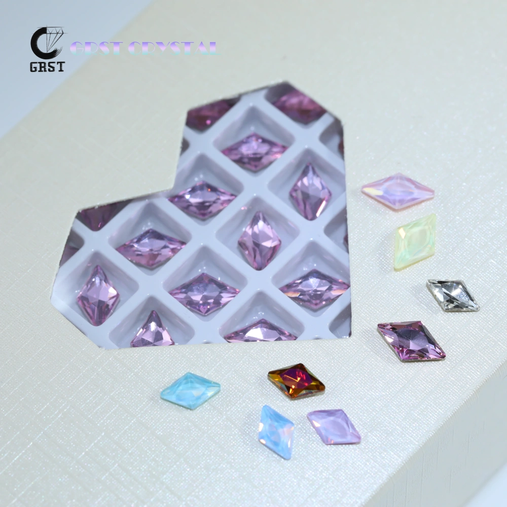 Rhombus Flat Back Bevel Edge Plus Series Rhinestones Shiny Crystal Nail Art Bags Wedding Dress DIY Handcraft Decoration Supplies