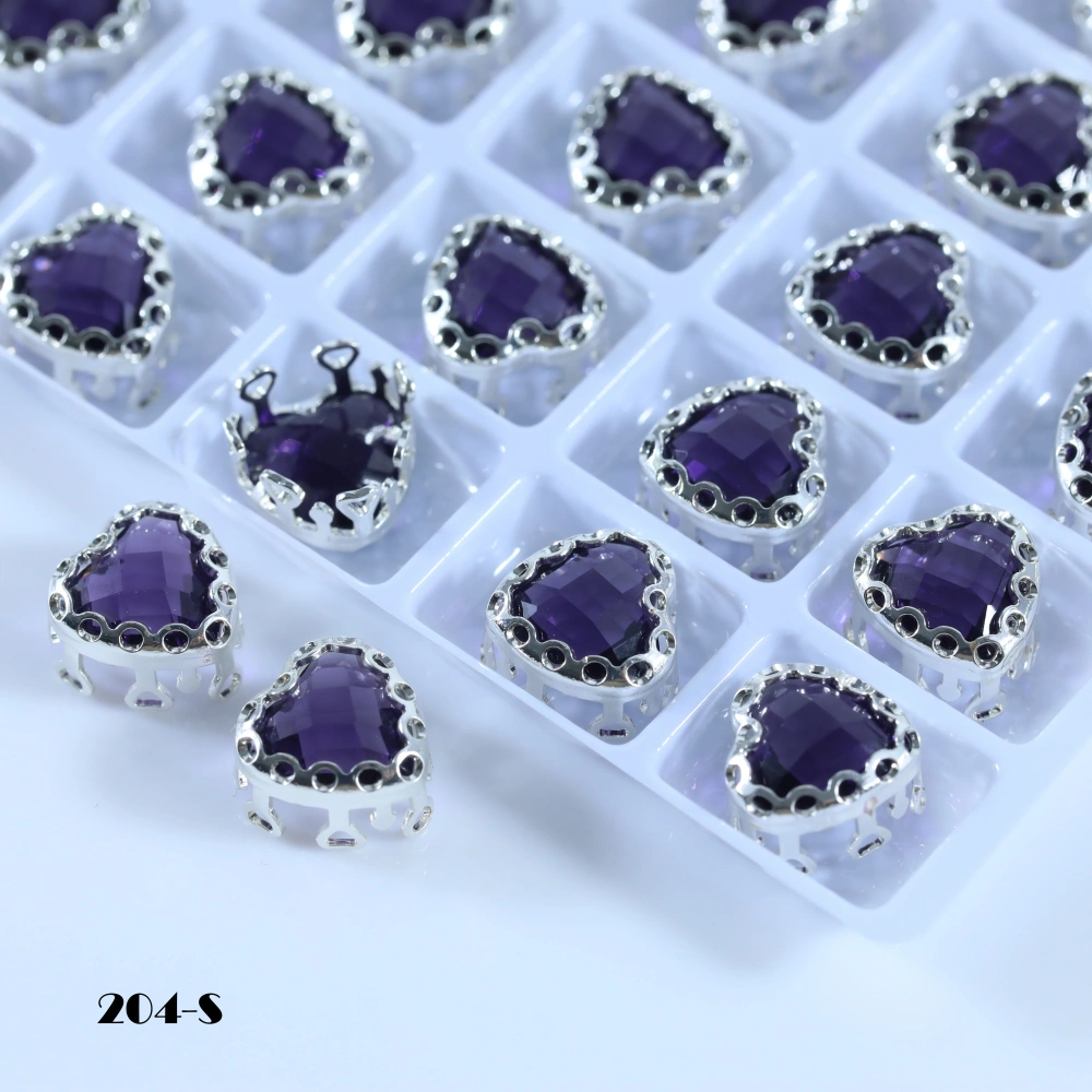 Sparkling Bird Nest Claw Rhinestones Maxi Heart Clear Double Mesh Prong Crystal Bags Shoes Wedding Dress Handmade Craft Supplies