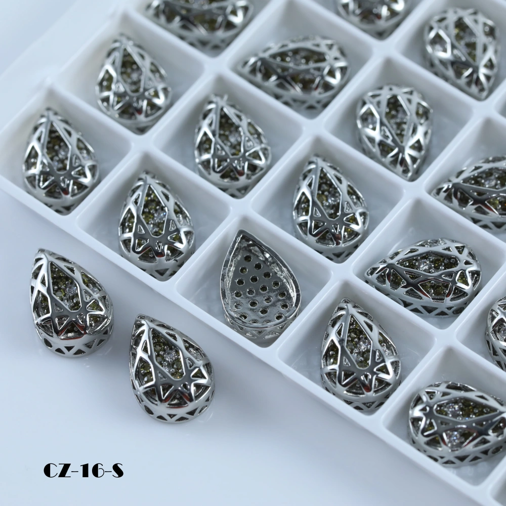 Drop Shaped Claw Rhinestones Drill Cube Series Sparkling Crystal For DIY Bags Shoes Wedding Dress Garmen Handmade Craft Supplies