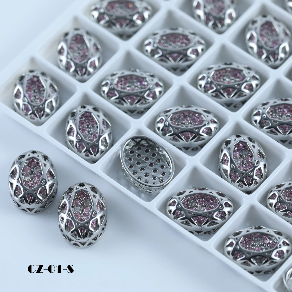 Sparkling Crystal Cube Series Oval Claw Rhinestones Drill DIY Accessories For Bags Shoes Wedding Dress Handmade Craft Supplies