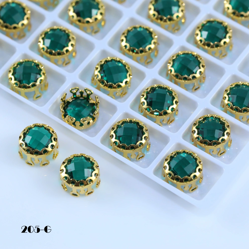 Shiny Round Bird Nest Claw Rhinestones Double Mesh Prong Crystal Beads DIY Craft Decor Accessories For Bags Shoes Garment Dress