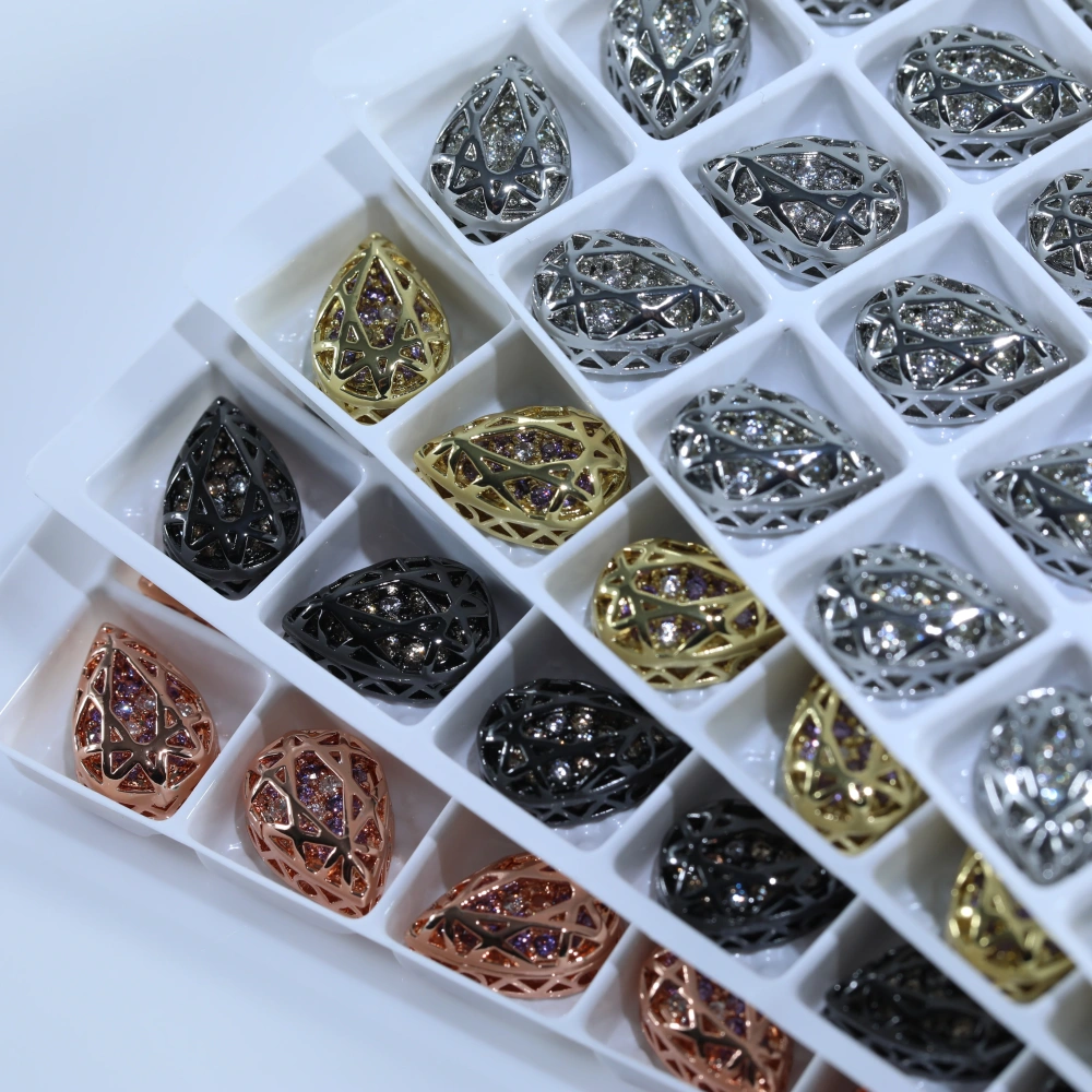 Drop Shaped Claw Rhinestones Drill Cube Series Sparkling Crystal For DIY Bags Shoes Wedding Dress Garmen Handmade Craft Supplies