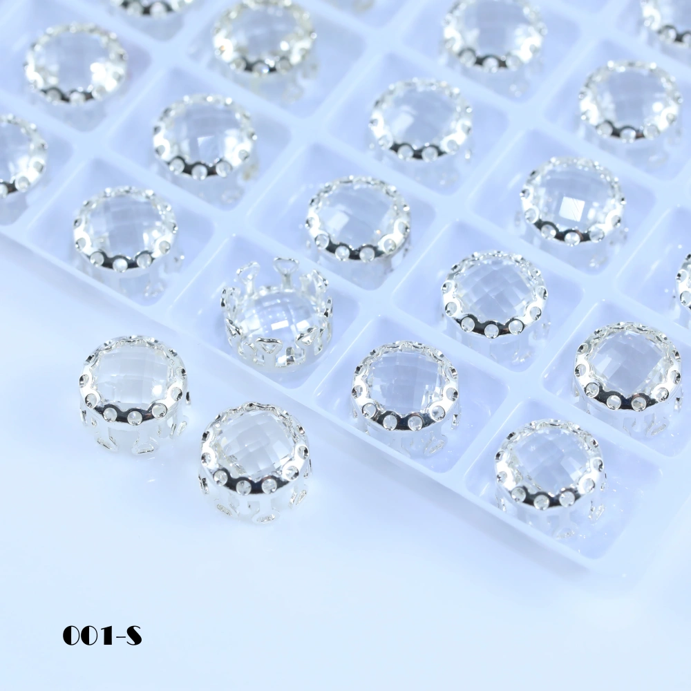 Double Mesh Prong Crystal Shiny Round Bird Nest Claw Rhinestones Beads For Bags Shoes Garment DressDIY Craft Decor Accessories
