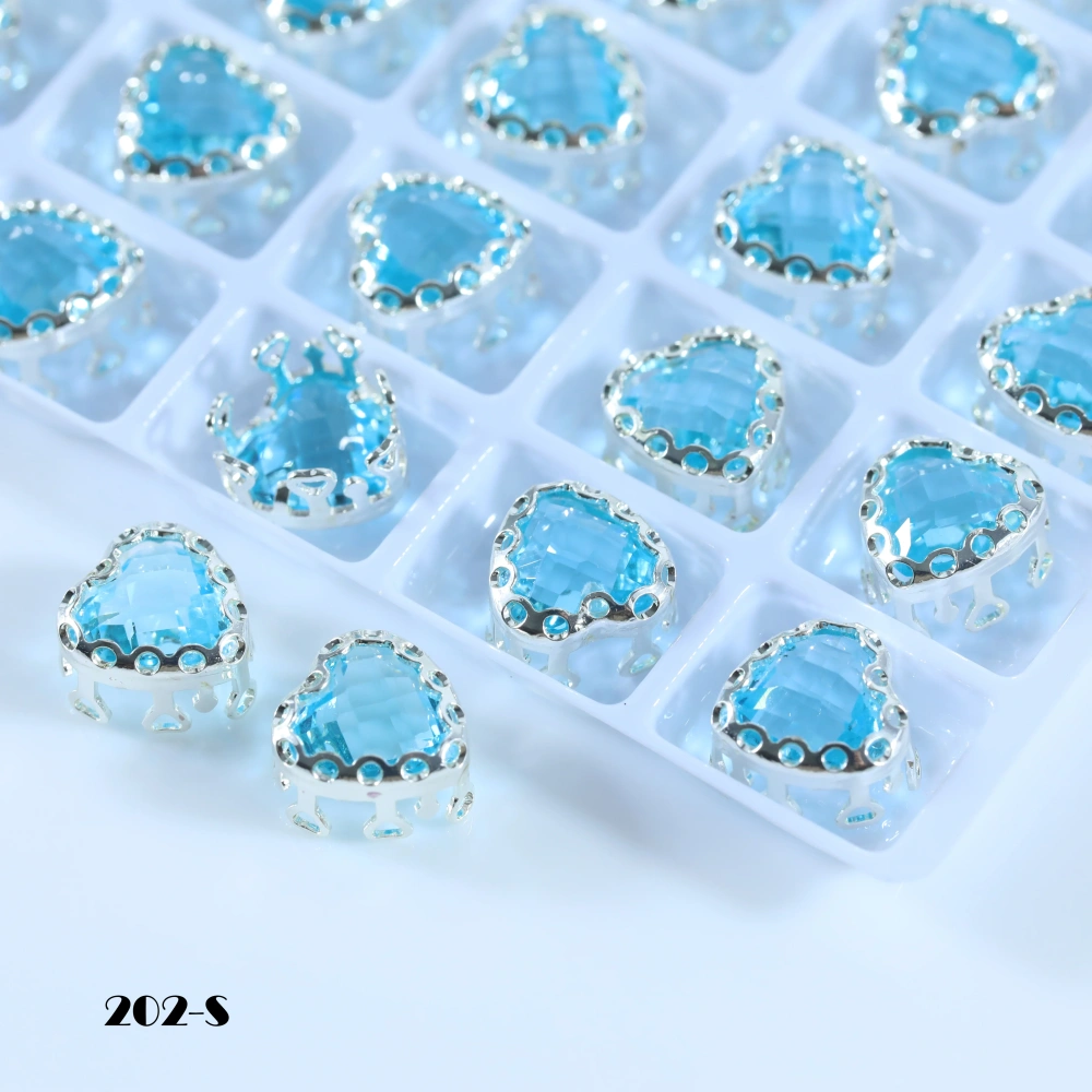 Sparkling Bird Nest Claw Rhinestones Maxi Heart Clear Double Mesh Prong Crystal Bags Shoes Wedding Dress Handmade Craft Supplies