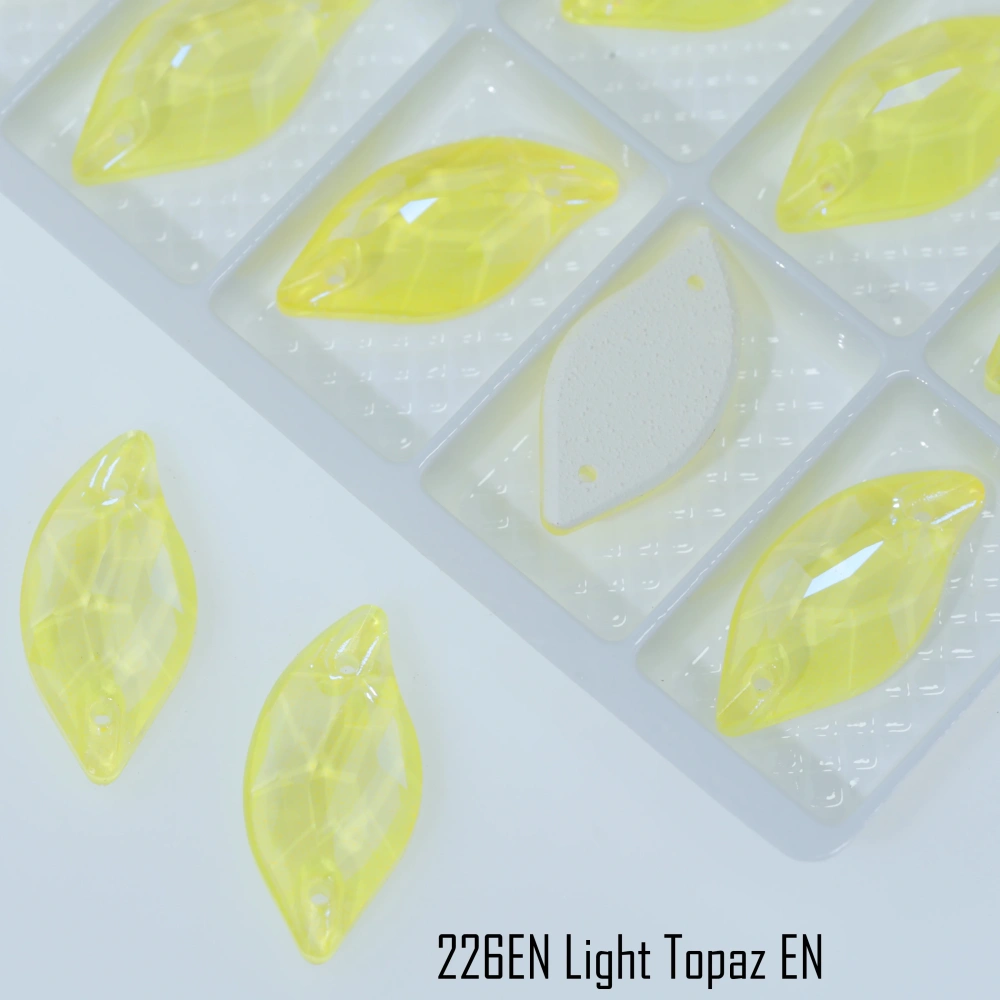 Diamond Leaf  Sew-on Stone AM EN Series Luminous Crystal Rhinestones DIY Craft Accessories For Shoes Bags Wedding Dress Clothing