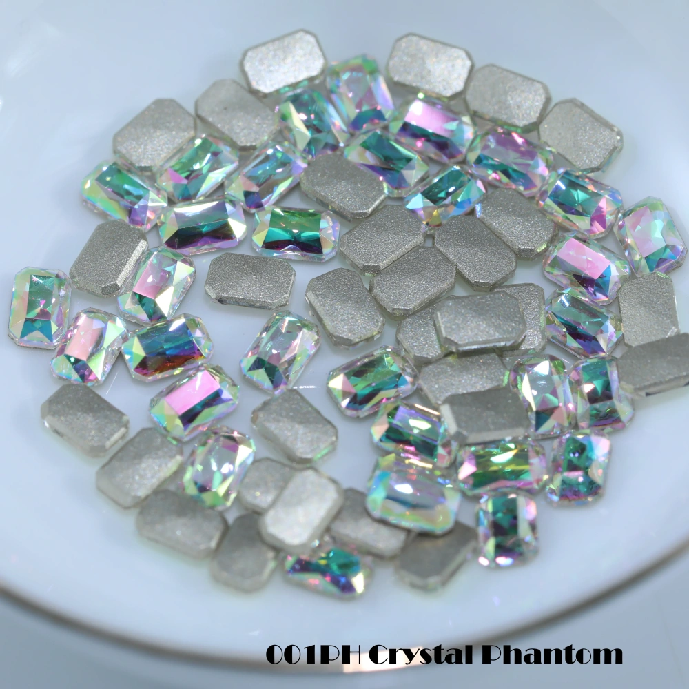Shiny Crystal Fancy Stones Cushion Octagon Flat Back Bevel Edge Plus Rhinestones For Nail Art Bags Wedding Dress DIY Handcraft