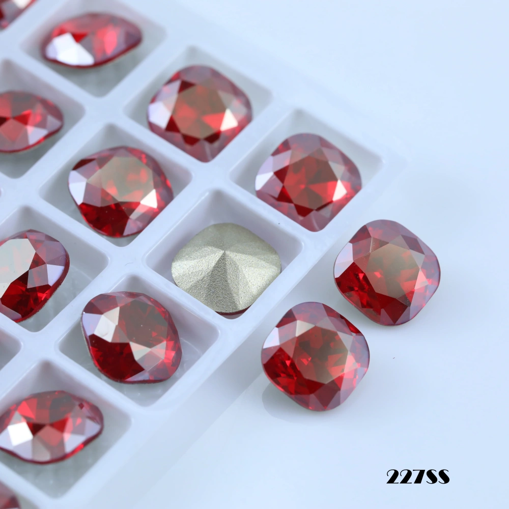 Cushion Pointed Back Stones Sparkling Crystal Sew On Royal Gem Series Rhinestones For Craft Ornament Supplies Bags Shoes Wedding