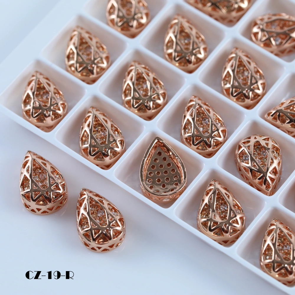 Drop Shaped Claw Rhinestones Drill Cube Series Sparkling Crystal For DIY Bags Shoes Wedding Dress Garmen Handmade Craft Supplies