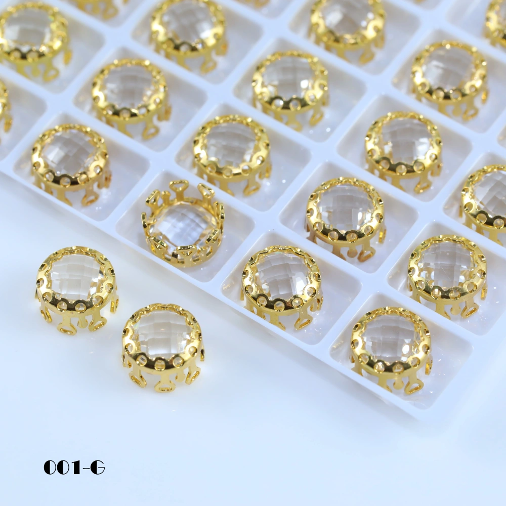 Shiny Round Bird Nest Claw Rhinestones Double Mesh Prong Crystal Beads DIY Craft Decor Accessories For Bags Shoes Garment Dress