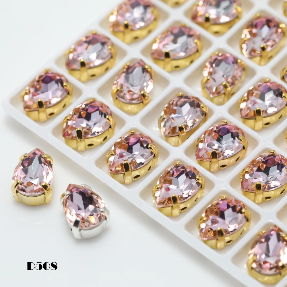 Sparkling Crystal Peach Apricot Bloom Series 4320 Drop Pointed Back Claw Rhinestones DIY Bags Shoes Wedding Dress Craft Supplies