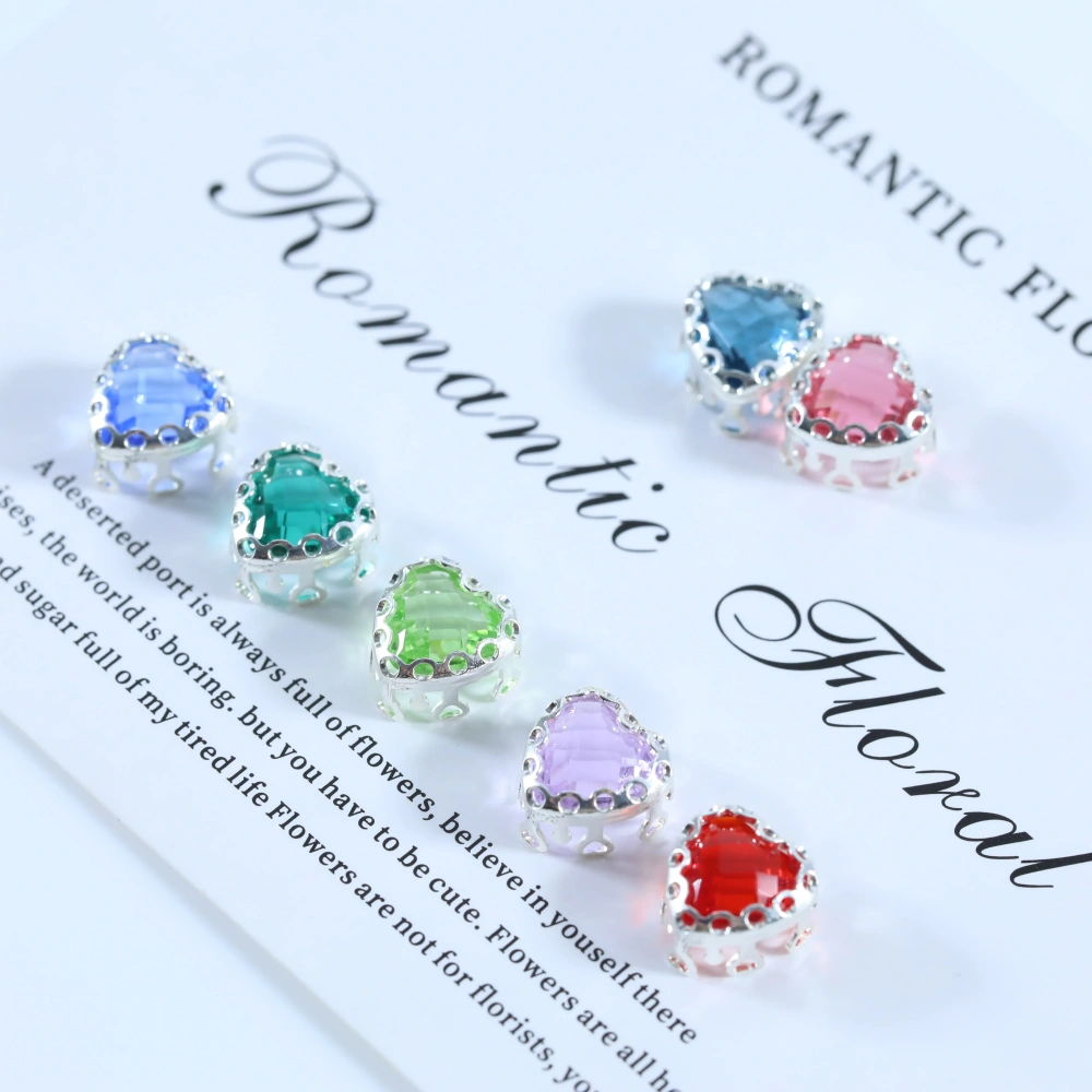 Sparkling Bird Nest Claw Rhinestones Maxi Heart Clear Double Mesh Prong Crystal Bags Shoes Wedding Dress Handmade Craft Supplies