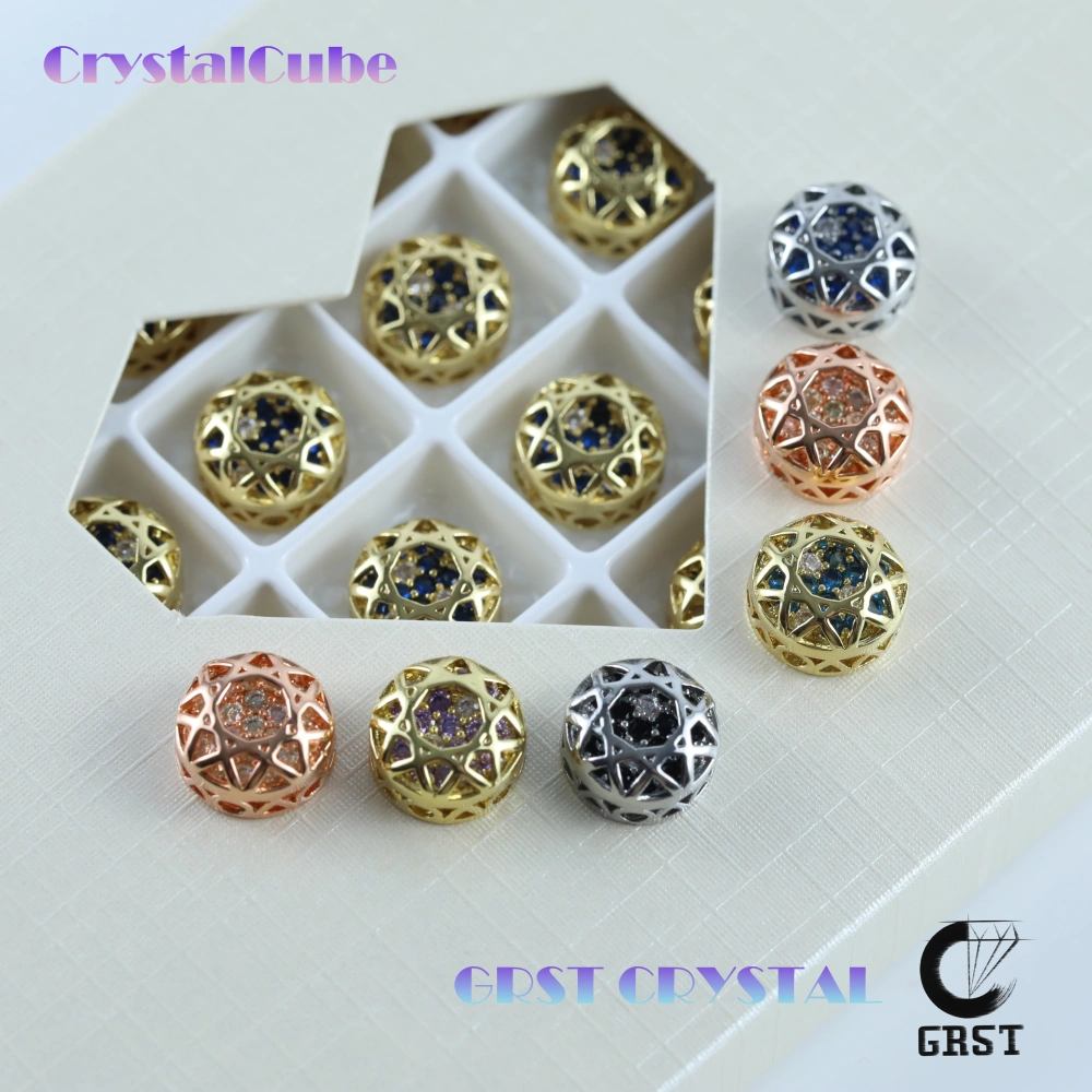 Shiny Crystal Round Claw Rhinestones Drill Cube Series For DIY Jewelry Making Accessories Bags Shoes Wedding Dress Decoration