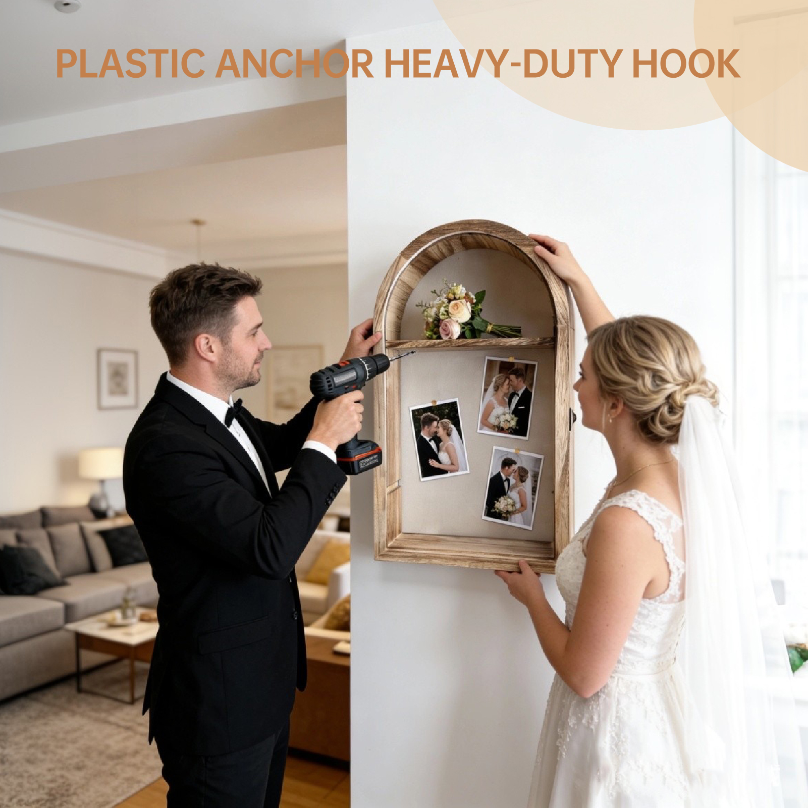 Large Shadow Box Frame 10x16 with Removable Box Shelves, Deep Shadow Box Display Case with Linen Back, Memory Box for Keepsakes, Wedding, Medals & Photos, Shadow Box Carbonized Brown