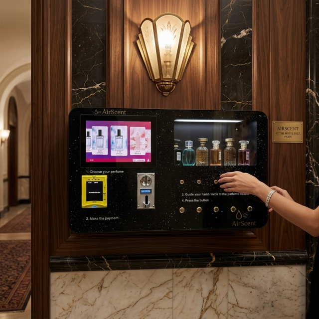 Joyfunplay - Commercial Standing Perfume Vending Machine 24h Self-Service Fragrance Dispenser with Touch Screen and Cashless Payment - Smart Vending Machine Manufacturer