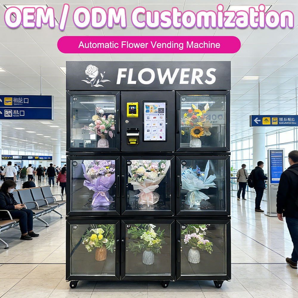 Joyfunplay - JFP High ROI 8 Bouquets Fresh Flower Vending Machine Stainless Steel 24H Cold Storage for Hotel Lobby Mall CE - Smart Vending Machine Manufacturer