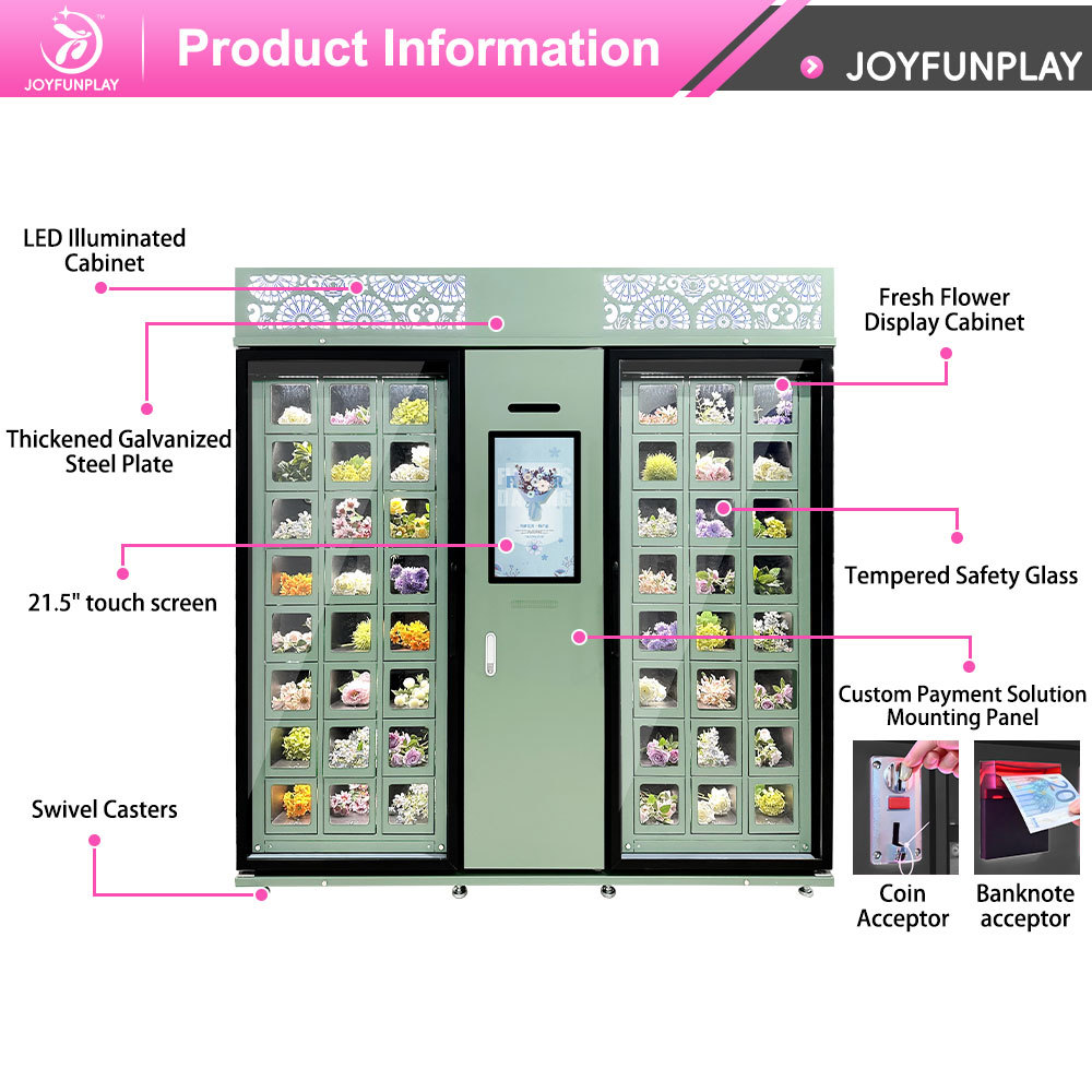Joyfunplay - JFP OEM  Mquina Expendedora De Flores Automatic Flower Vending Machine Self-Service Profitable Floral Business Solution - Smart Vending Machine Manufacturer