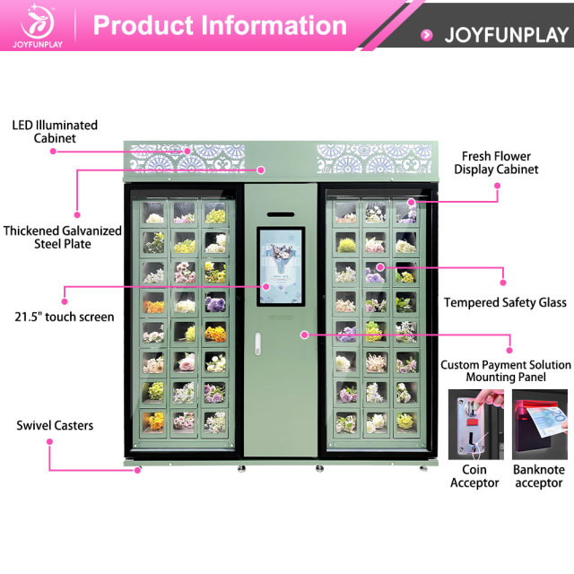 Joyfunplay - JFP OEM  Mquina Expendedora De Flores Automatic Flower Vending Machine Self-Service Profitable Floral Business Solution - Smart Vending Machine Manufacturer